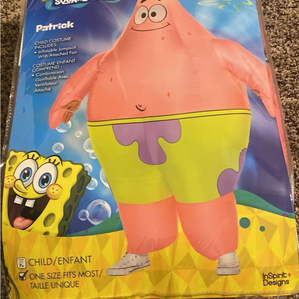 Patrick Star Kids Costume - Pink and Green